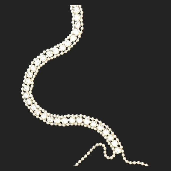 Rare Loren Hope Crystal Rhinestone Y-drop Necklace 18-20" + 15"‎ Drop - Picture 12 of 13